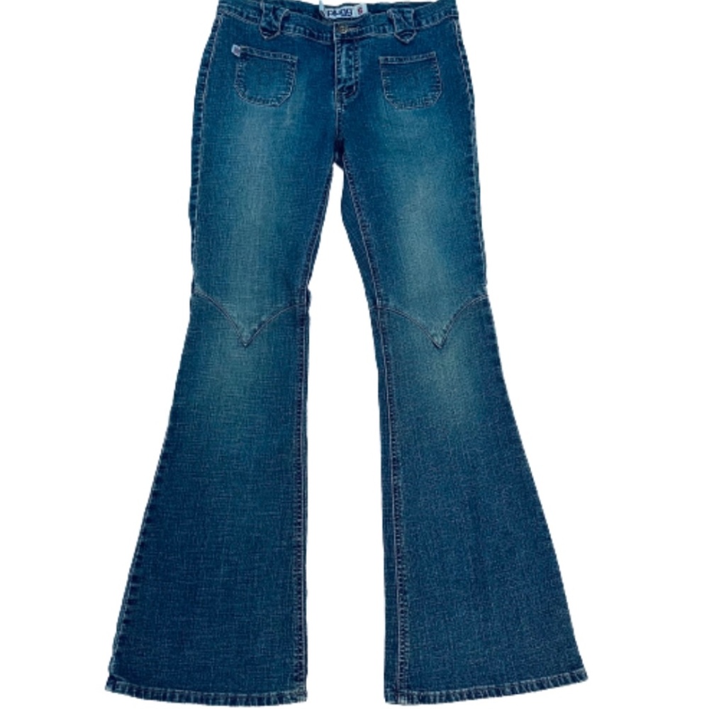 Size 5 Plugg Mid Rise Flare Denim Jeans